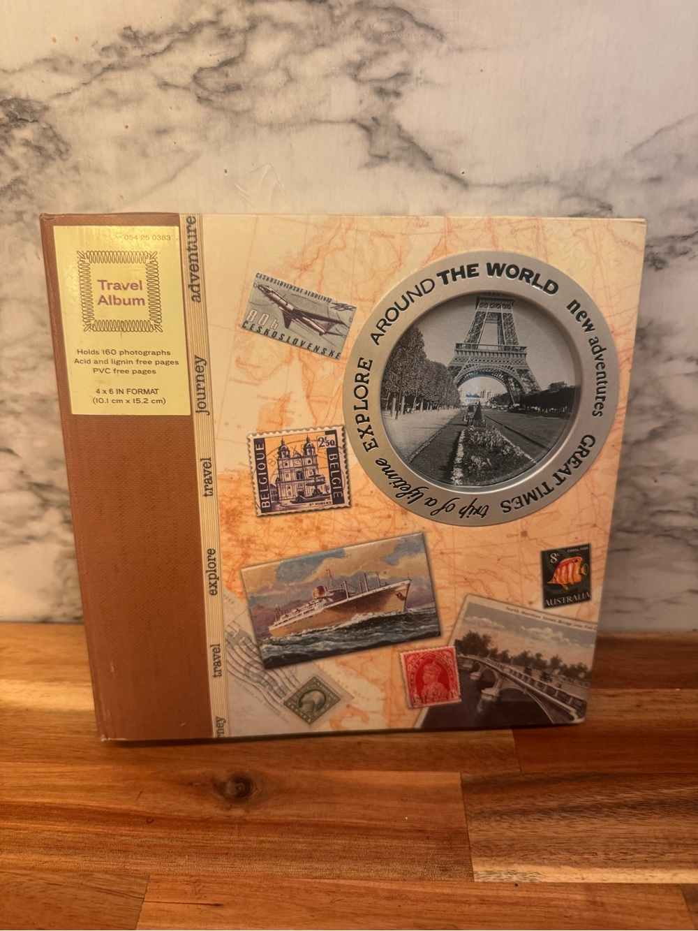 Travel Album Photo Book in Brown and Cream